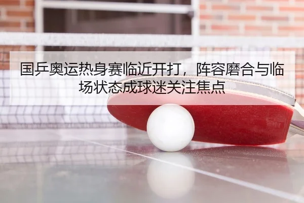 国乒奥运热身赛临近开打，阵容磨合与临场状态成球迷关注焦点（lansedaoh）