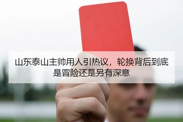 山东泰山主帅用人引热议，轮换背后到底是冒险还是另有深意 - lansedaoh